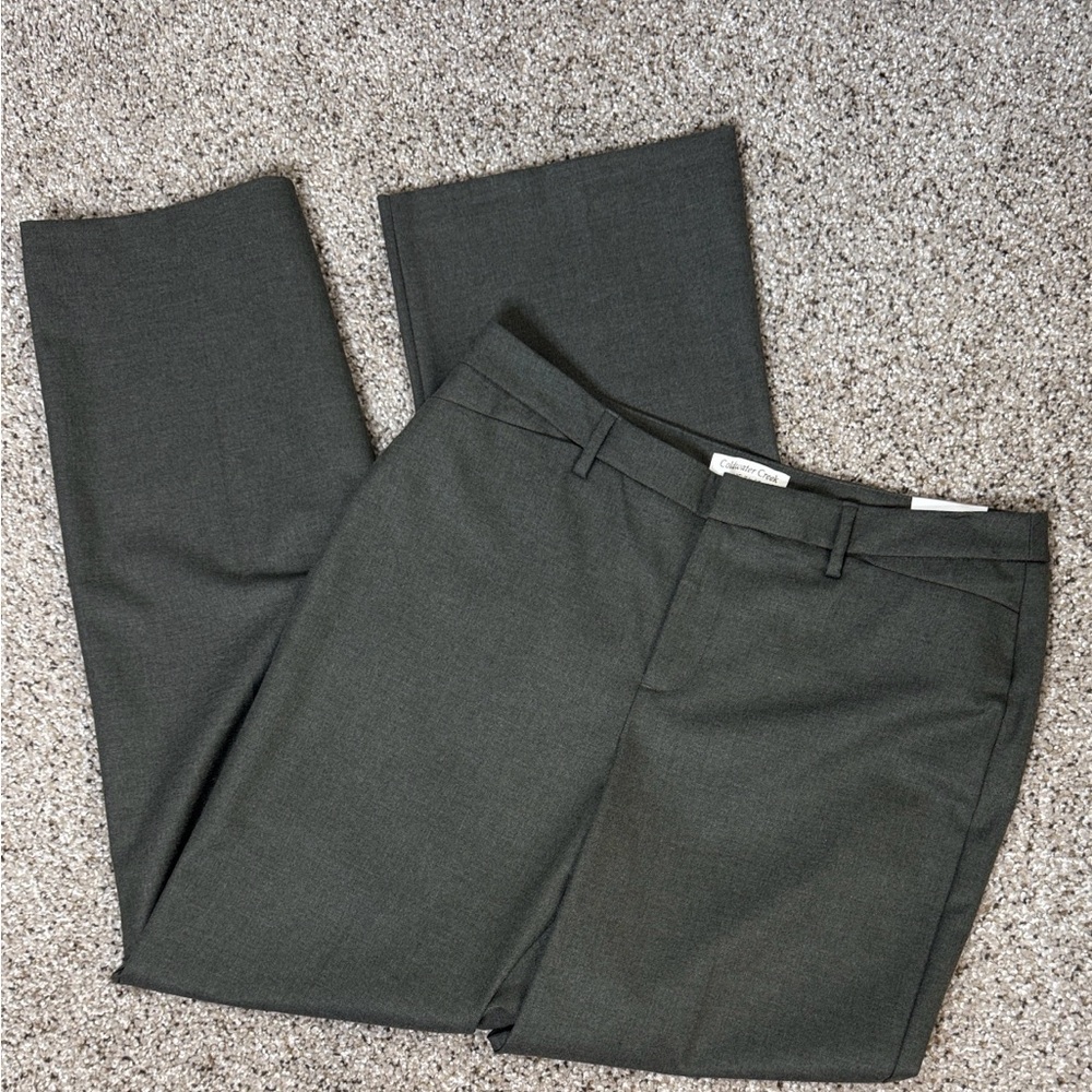 Coldwater Creek Natural Fit Whisper Flannel Trouser Bootleg Relaxed Fit pant